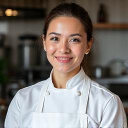 Chef smiling in a white apron
